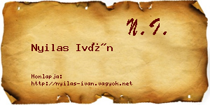 Nyilas Iván névjegykártya